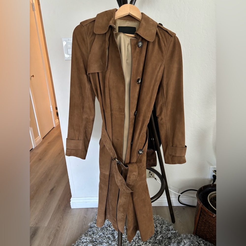 Massimo Dutti Suede Trench Coat